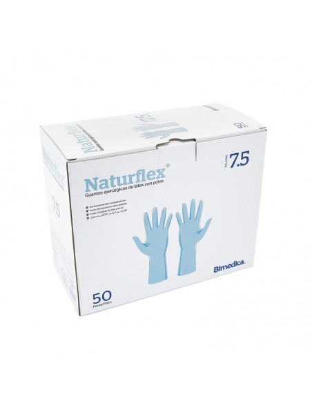 Surgical gloves size 7.5 powdered latex 50 pair box