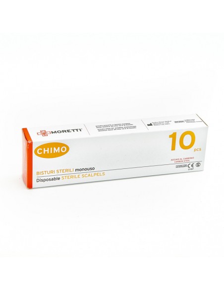 Bisturí desechable con mango nº10 caja 10 uds