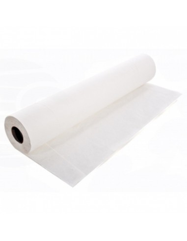 Papel camilla rizado blanco continuo medida 75cm x 100m caja 6 uds